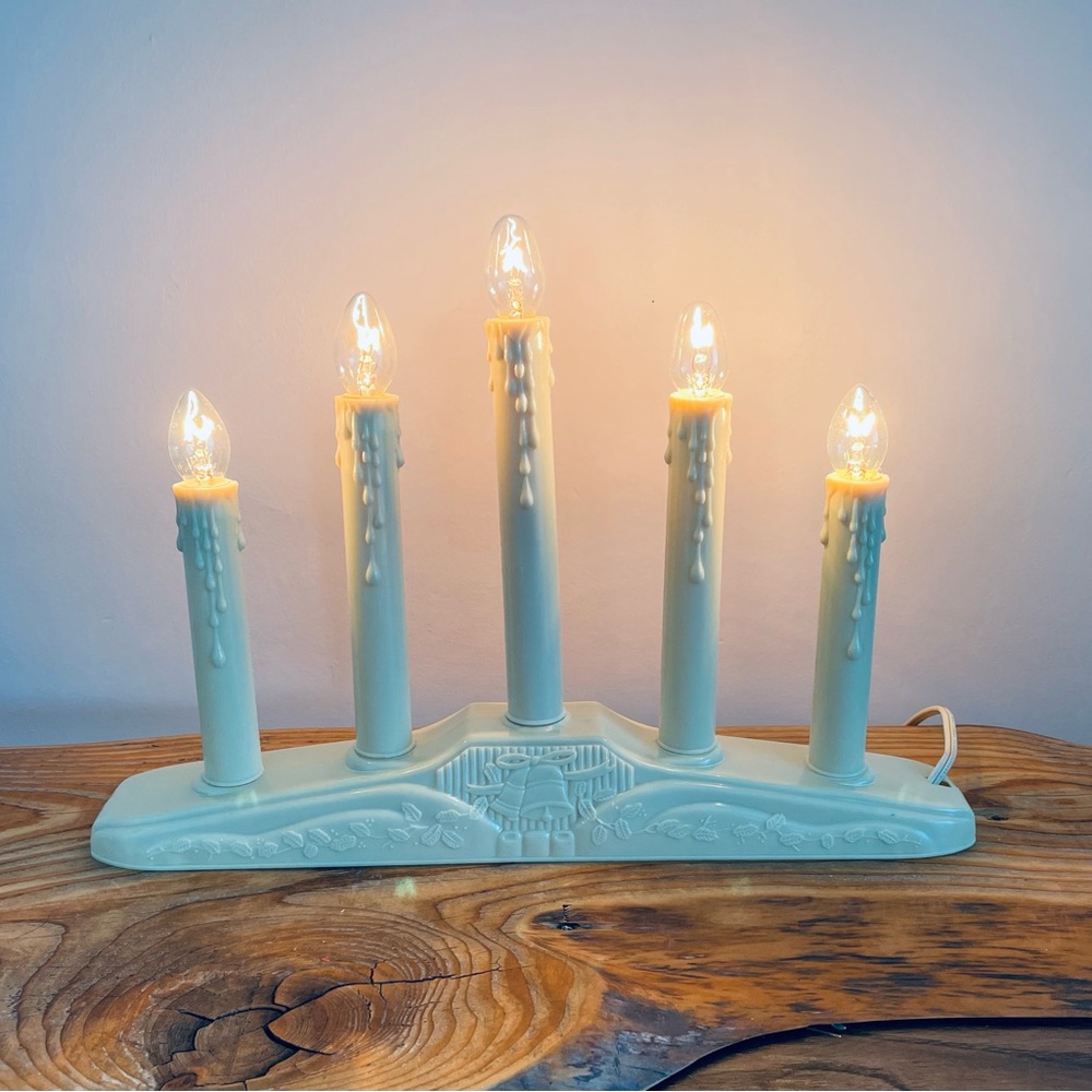 Vintage 5 Light Ivory staggering Candolier Candelabra